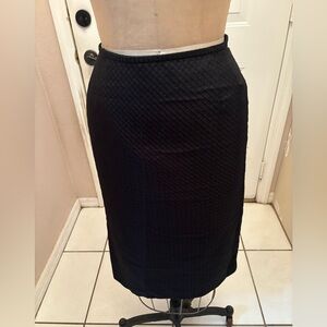 Women’s Collections Textured Black Straight Skirt in Size 12